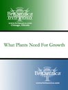 What Plants Need For Growth